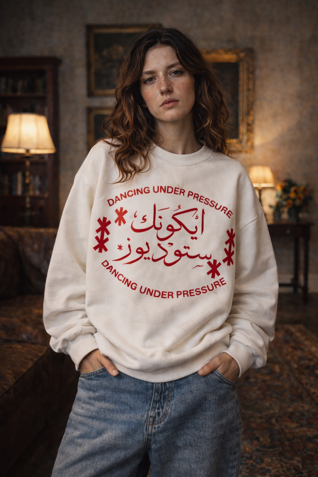 arabic iconic  crewneck