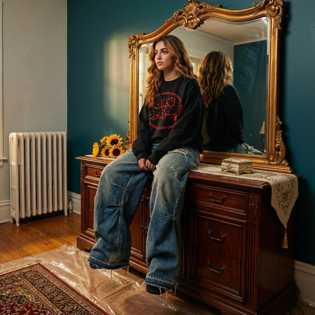 arabic iconic  crewneck