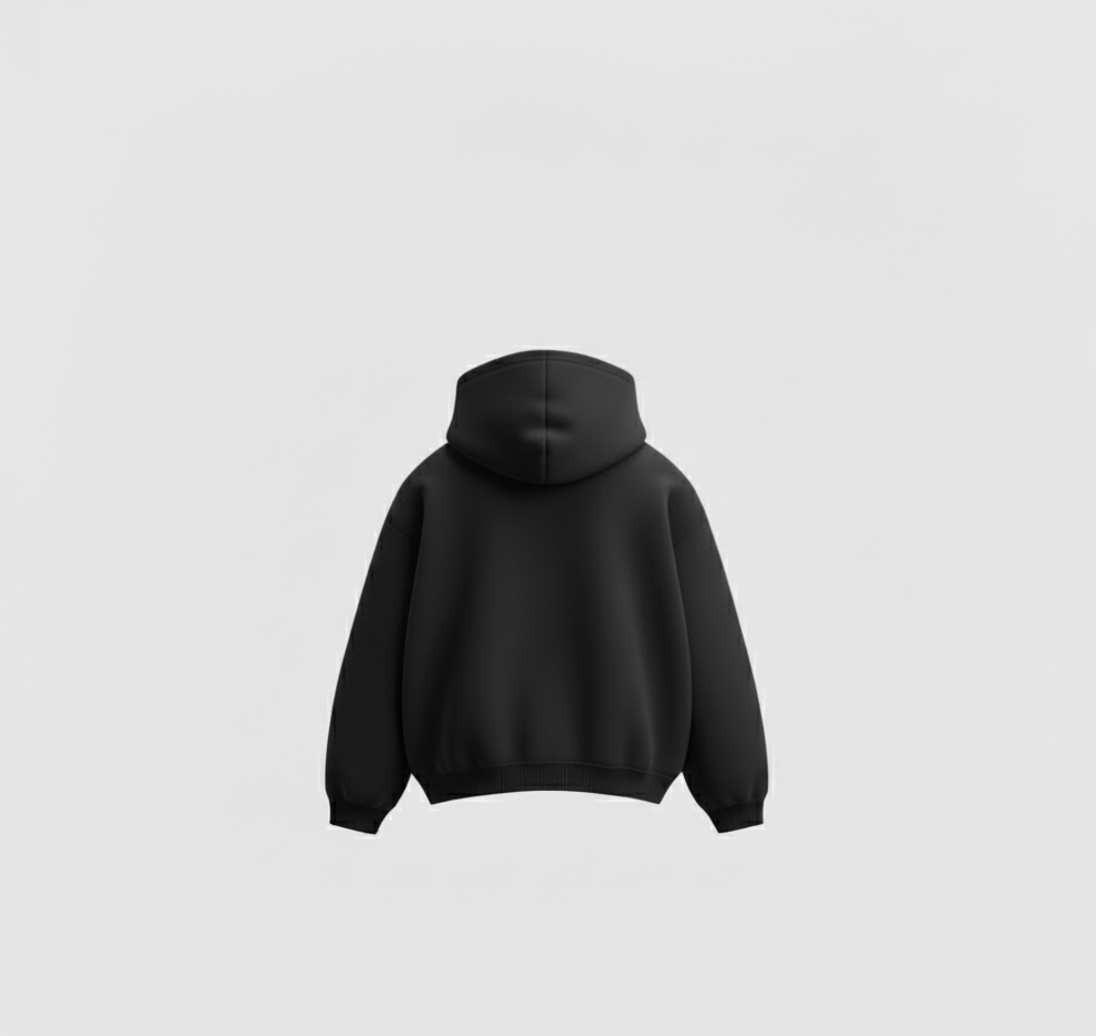 double zip-up hoodie basic
